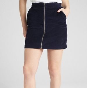 GAP Zip-front Corduroy Mini Skirt - Size 0